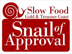 Slow Food Gold & Treasure Coast | Snail of Approval Awardee